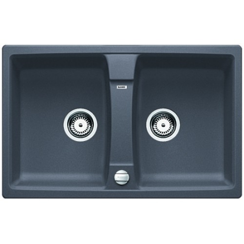 BLANCO Lexa 8 drez s excentrom, vrátane sifónu, sivá skala 518862