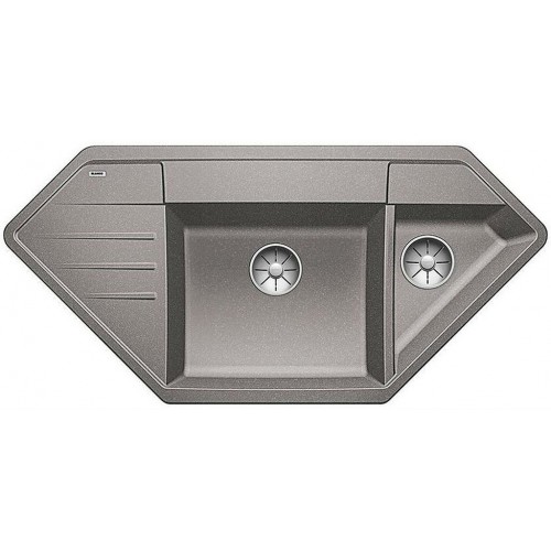 BLANCO Lexa 9 E Infino drez, bez excentru Silgranit, aluminium 525002