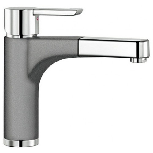 BLANCO Pylos-S Silgranit drezová batéria hliníková metalíza / chróm 512968 BLANCO Pylos-S Silgranit drezová batéria hliníková metalíza / chróm 512968