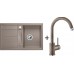 BLANCO Set drez METRA 45 S SILGRANIT + batérie MIDA tartufo