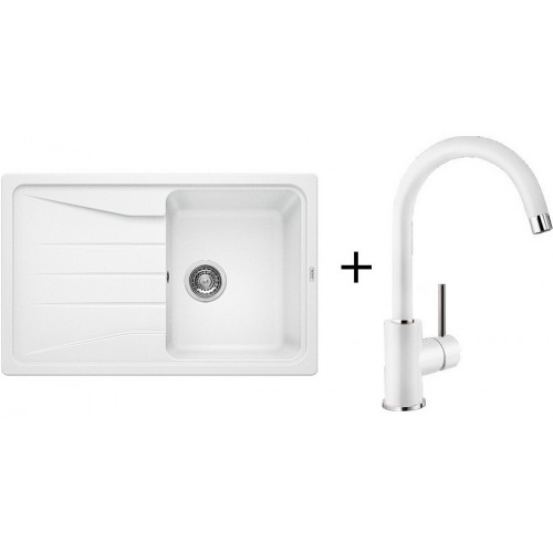 BLANCO Set dřez SONA 45 S Silgranit + baterie MIDA bílá BLANCO Set dřez SONA 45 S Silgranit + baterie MIDA bílá