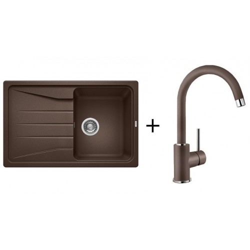 BLANCO Set drez SONA 45 S SILGRANIT + batérie MIDA káva BLANCO Set drez SONA 45 S SILGRANIT + batérie MIDA káva