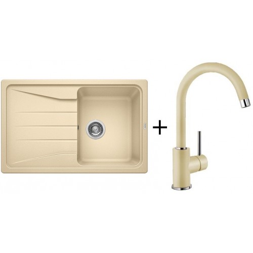 BLANCO Set drez SONA 45 S SILGRANIT + batéria MIDA šampáň