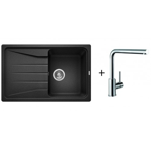 BLANCO Set drez SONA 45 S SILGRANIT antracit + batéria MILA chróm BLANCO Set drez SONA 45 S SILGRANIT antracit + batéria MILA chróm