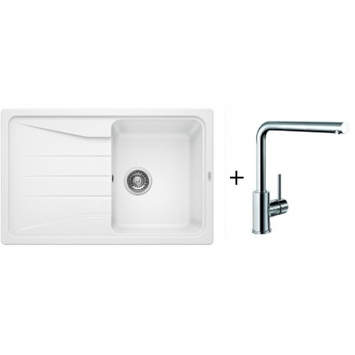 BLANCO Set drez SONA 45 S SILGRANIT biela + batéria MILA chróm BLANCO Set drez SONA 45 S SILGRANIT biela + batéria MILA chróm