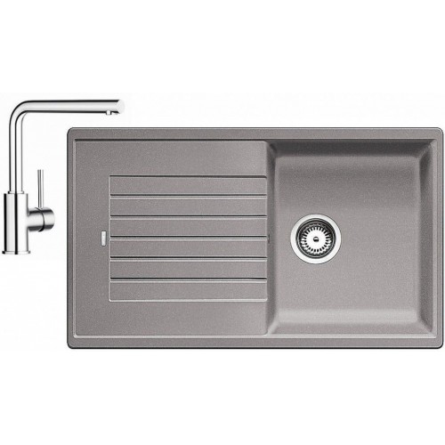 Blanco Set drez ZIA 5 S drez SILGRANIT aluminium + batérie Mila chróm Blanco Set drez ZIA 5 S drez SILGRANIT aluminium + batérie Mila chróm