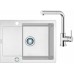 Franke SET G8 granitový drez MRG 611-62 biela ľad + batéria FN 0147 chróm 114.0120.346