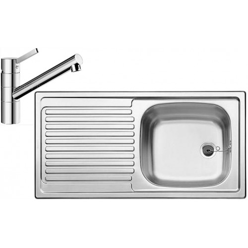 BLANCO set TOP EES drez nerez 860 x 435 mm + TIVO batéria chróm