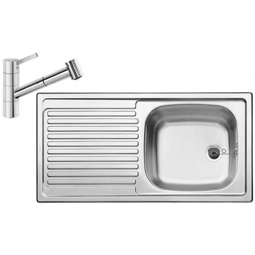 BLANCO set TOP EES drez nerez 860 x 435 mm + TIVO-S batéria chróm