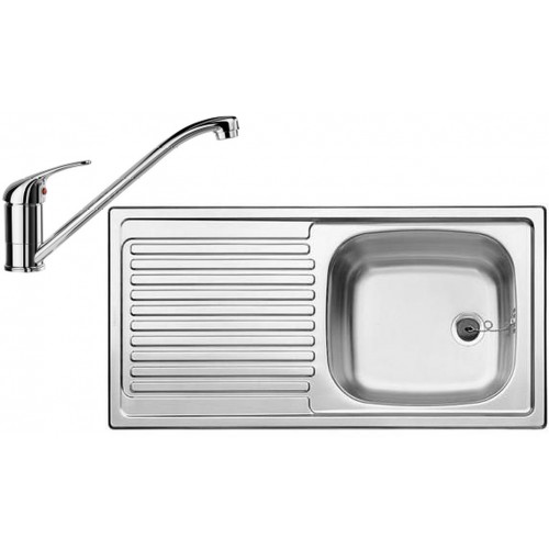 BLANCO set TOP EES drez nerez 860 x 435 mm + DARAS batéria chróm BLANCO set TOP EES drez nerez 860 x 435 mm + DARAS batéria chróm