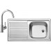 BLANCO set TOP EES drez nerez 860 x 435 mm + MIDA batéria chróm