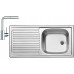 BLANCO set TOP EES drez nerez 860 x 435 mm + MILA-S batéria chróm