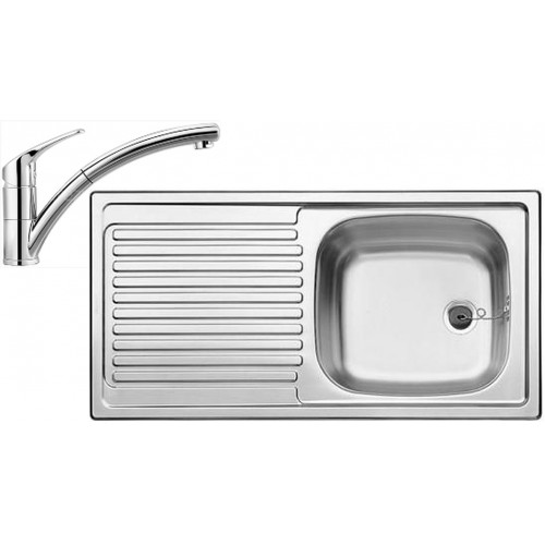 BLANCO set TOP EES drez nerez 860 x 435 mm + BRAVON-S batéria chróm