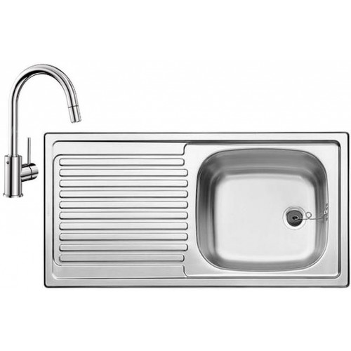BLANCO set TOP EES drez nerez 860 x 435 mm + MIDA-S batéria chróm