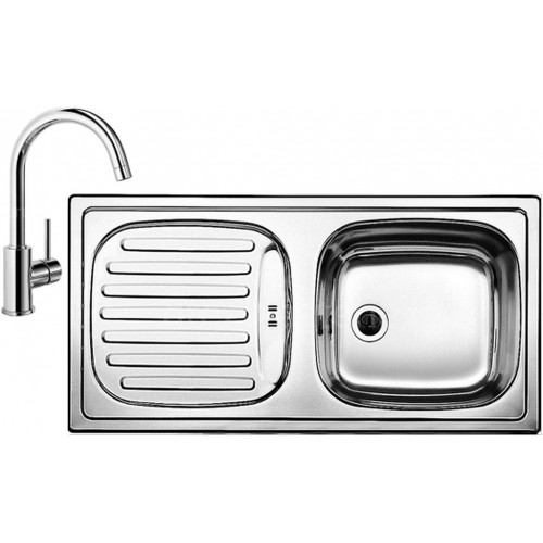 BLANCO set FLEX prírodný nerez 860 x 435 mm + MIDA batéria chróm BLANCO set FLEX prírodný nerez 860 x 435 mm + MIDA batéria chróm