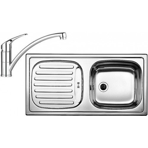 BLANCO set FLEX prírodný nerez 860 x 435 mm + BRAVON batéria chróm