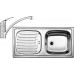 BLANCO set FLEX prírodný nerez 860 x 435 mm + BRAVON batéria chróm