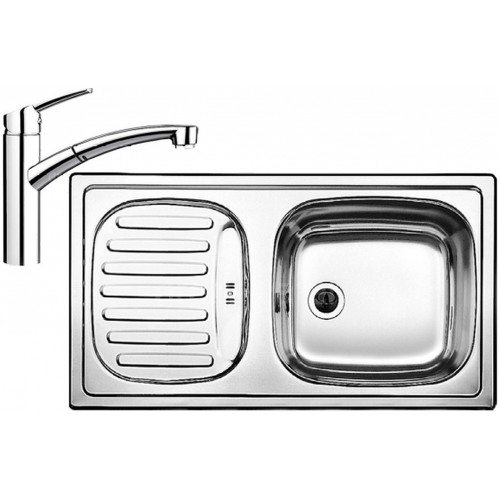 BLANCO set FLEX MINI drez nerez 780 x 435 mm + NEA-S batéria chróm