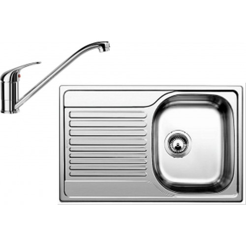 BLANCO set TIPO 45 S Compact nerez profilovaný 780 x 500 mm + Daras batéria chróm