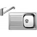 BLANCO set TIPO 45 S Compact nerez profilovaný 780 x 500 mm + Daras-S batéria chróm