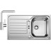BLANCO set LANTOS 45 S nerez kartáčovaný s excentrom 860 x 500 mm + MILA batéria chróm