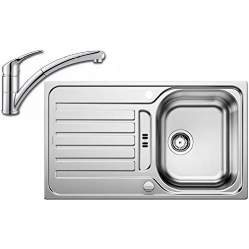 BLANCO set LANTOS 45 S nerez kartáčovaný s excentrom 860 x 500 mm 514008 + BRAVON-S batér