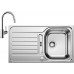 BLANCO set LANTOS 45 S nerez kartáčovaný s excentrom 860 x 500 mm + MIDA-S batéria chróm