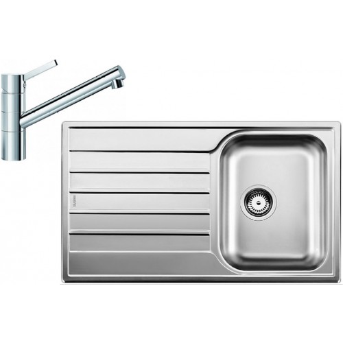 BLANCO set LIVIT 45 S Salto nerez kartáčovaný 860 x 500 mm + TIVO batéria chróm