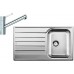BLANCO set LIVIT 45 S Salto nerez kartáčovaný 860 x 500 mm + TIVO batéria chróm