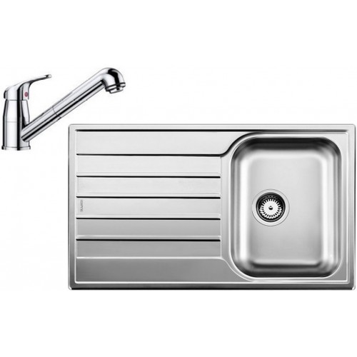 BLANCO set LIVIT 45 S Salto nerez kartáčovaný 860 x 500 mm + Daras-S batéria chróm BLANCO set LIVIT 45 S Salto nerez kartáčovaný 860 x 500 mm + Daras-S batéria chróm