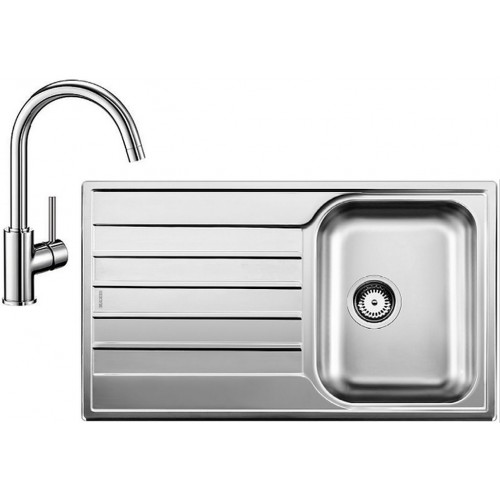 BLANCO set LIVIT 45 S Salto nerez kartáčovaný 860 x 500 mm + MIDA batéria chróm BLANCO set LIVIT 45 S Salto nerez kartáčovaný 860 x 500 mm + MIDA batéria chróm