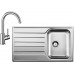 BLANCO set LIVIT 45 S Salto nerez kartáčovaný 860 x 500 mm + MIDA batéria chróm