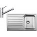 BLANCO set LIVIT 45 S Salto nerez kartáčovaný 860 x 500 mm + KANO-S batéria chróm