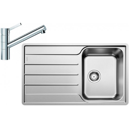 BLANCO set LEMIS 45 S-IF nerez kartáčovaný 860 x 500 mm + TIVO batéria chróm