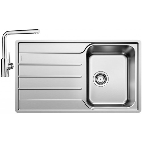 BLANCO set LEMIS 45 S-IF nerez kartáčovaný 860 x 500 mm + MILA baterie chrom