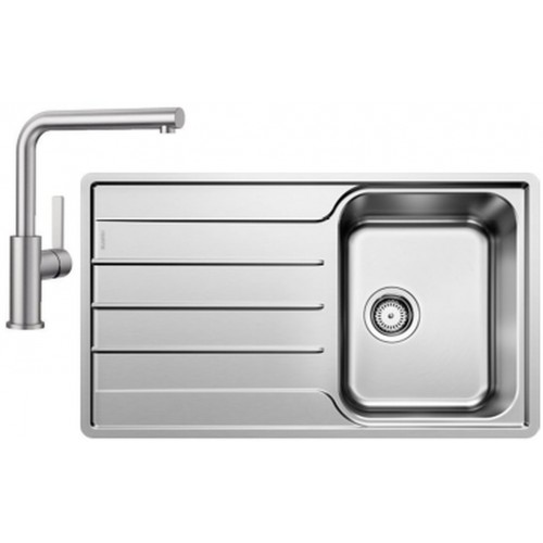 BLANCO set LEMIS 45 S-IF nerez kartáčovaný 860 x 500 mm + LANORA batéria chróm BLANCO set LEMIS 45 S-IF nerez kartáčovaný 860 x 500 mm + LANORA batéria chróm
