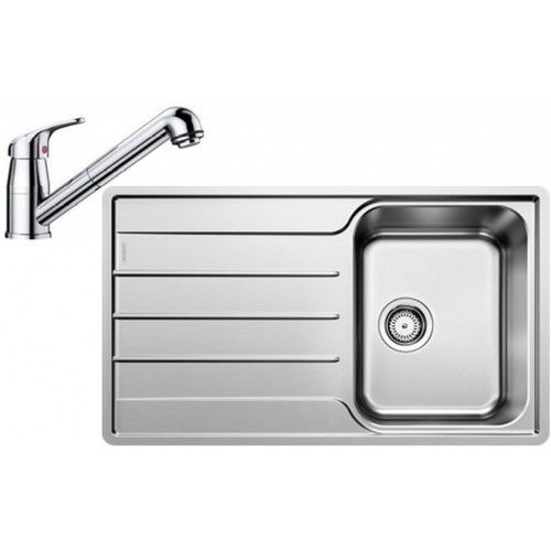 BLANCO set LEMIS XL 6 S-IF nerez kartáčovaný 1000 x 500 mm + Daras-S batéria chróm