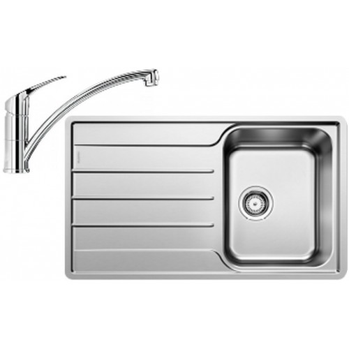 BLANCO set LEMIS XL 6 S-IF nerez kartáčovaný 1000 x 500 mm 523034 + BRAVON batéria chróm