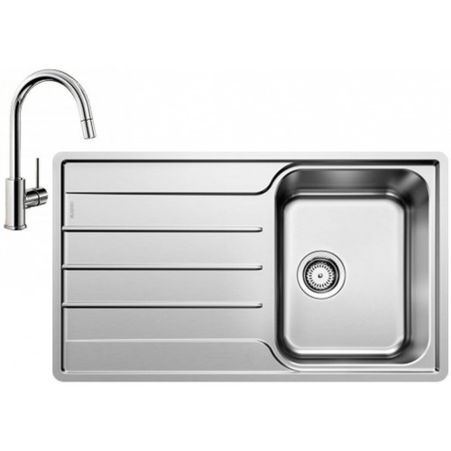 BLANCO set LEMIS XL 6 S-IF nerez kartáčovaný 1000 x 500 mm + MIDA-S batéria chróm BLANCO set LEMIS XL 6 S-IF nerez kartáčovaný 1000 x 500 mm + MIDA-S batéria chróm