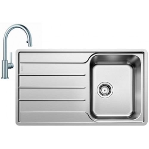 BLANCO set LEMIS XL 6 S-IF nerez kartáčovaný 1000 x 500 mm + CANDOR-S batéria chróm