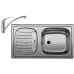 BLANCO set FLEX mini profilovaný nerez 780 x 435 mm 512032 + BRAVON batéria chróm 518818