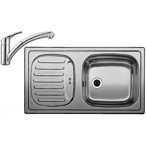 BLANCO set FLEX mini profilovaný nerez 780 x 435 mm 512032 + BRAVON-S batéria chróm 520282