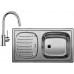 BLANCO set FLEX mini profilovaný nerez 780 x 435 mm 512032 + MIDA-S batéria chróm 521454