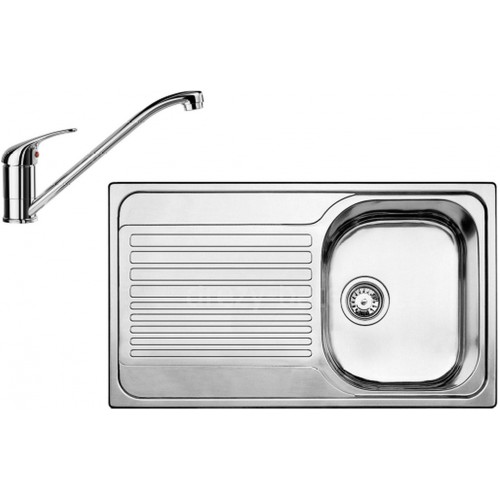 BLANCO set MAGNAT prírodný nerez 860 x 435 mm + Daras batéria chróm