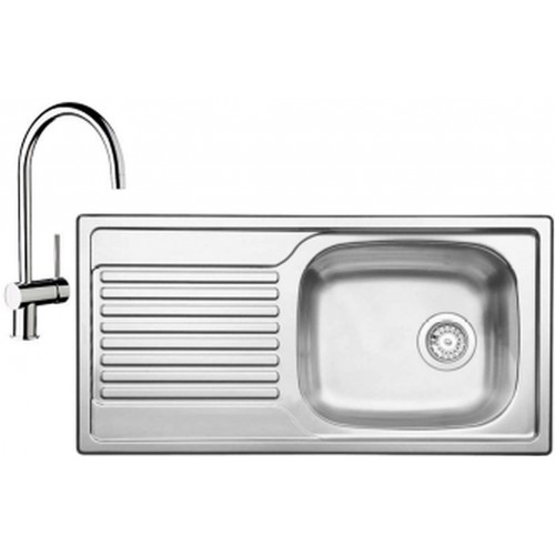 BLANCO set MAGNAT prírodný nerez 860 x 435 mm + MIDA batéria chróm BLANCO set MAGNAT prírodný nerez 860 x 435 mm + MIDA batéria chróm