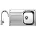 BLANCO set Tipo 45 S Compact 3 1/2 nerez kartáčovaný 780 x 500 mm + MIDA batéria chróm