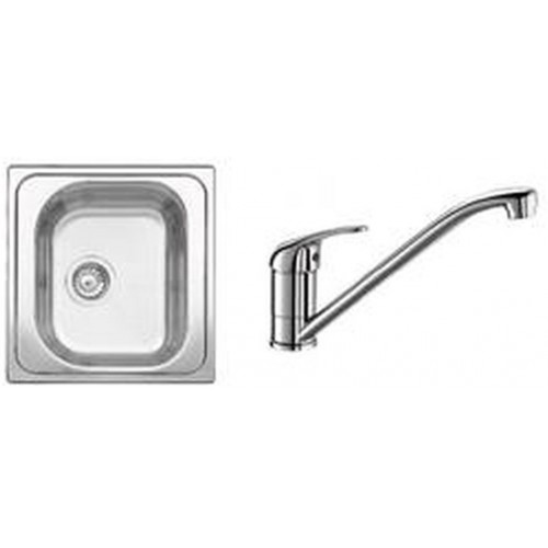 BLANCO Set drez TIPO 45 nerez + drezová batéria Daras chróm