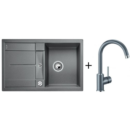 BLANCO Set drez METRA 45 S SILGRANIT + batérie MIDA aluminium