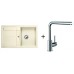 BLANCO Set drez METRA 45 S SILGRANIT jasmin + batéria MILA chróm