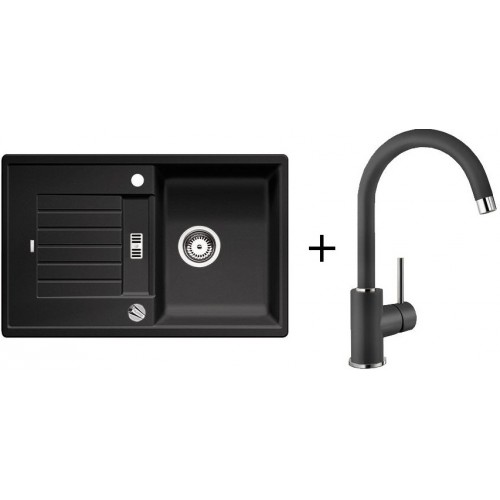 BLANCO Set drez Zia 45 S SILGRANIT antracit + batéria Mida antracit